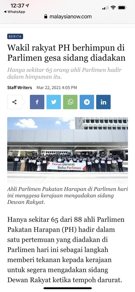 RajaPetra's tweet photo. Only 65, not 135 MPs are with Anwar Ibrahim. What happened to 70 more MPs? https://t.co/c9iasK4CXt