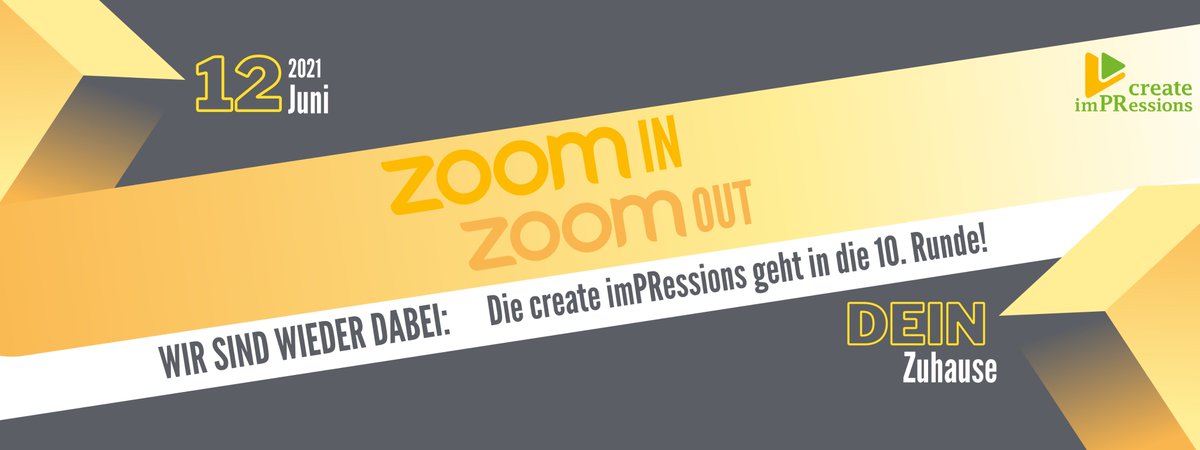 PR_ideen's tweet photo. #savethedate! Wir gehen mit unserer create imPRessions in die 10. Runde! Die Planungen sind in vollem Gange &amp; wir freuen uns auf tolle Speaker und interessante #imPRessions! Hier ein kleiner #sneakpeak zum diesjährigen Design #staytuned
#createimPRessions2021 #youngprpros https://t.co/jmRitLGqhk