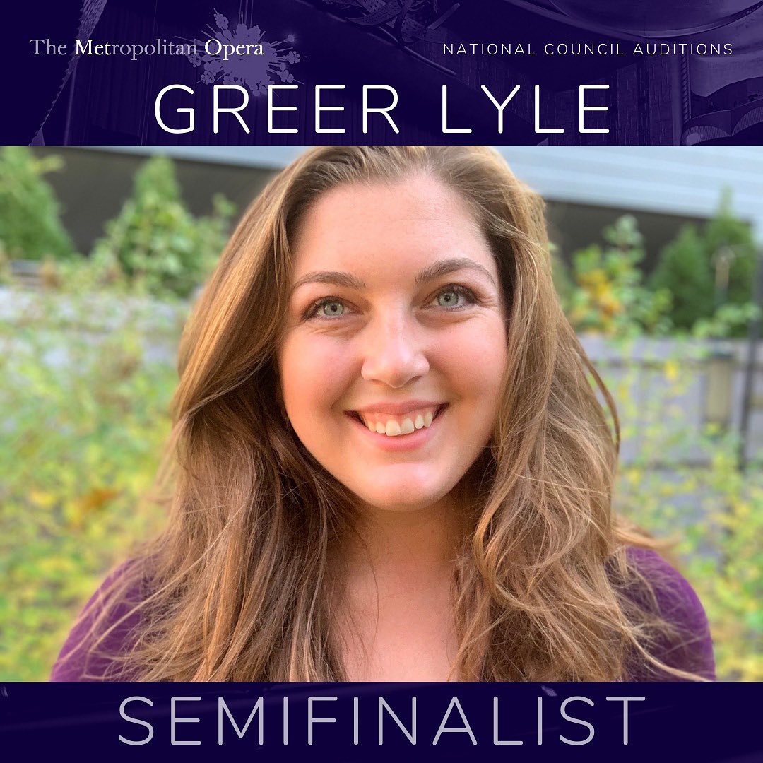 gsumusic's tweet photo. Congratulations to alumna Greer Lyle from the studio of Kathryn Hartgrove. Greer won the Southeast Region Metropolitan Opera auditions and is a semi-finalist in the Metropolitan Opera National Council competition! #gsuvoice #gsmusic #metopera #gsuopera https://t.co/keVYO5Tidc