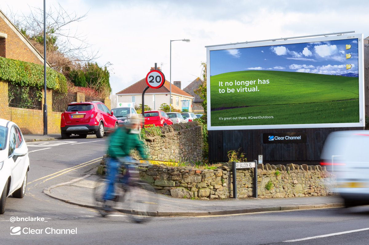bnclarke_'s tweet photo. ‘It’s great out there.’ (1) 
Create posters to help @clearchanneluk welcome people back to the #GreatOutdoors @OneMinuteBriefs #OMBLES https://t.co/U8xXRPSAbb