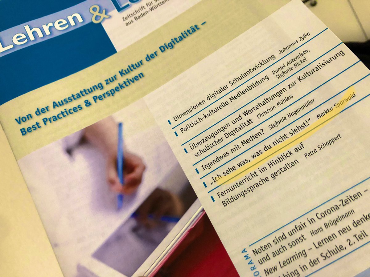 Mein Artikel zu #AugmentedReality ist in Lehren und Lernen erschienen. #twlz