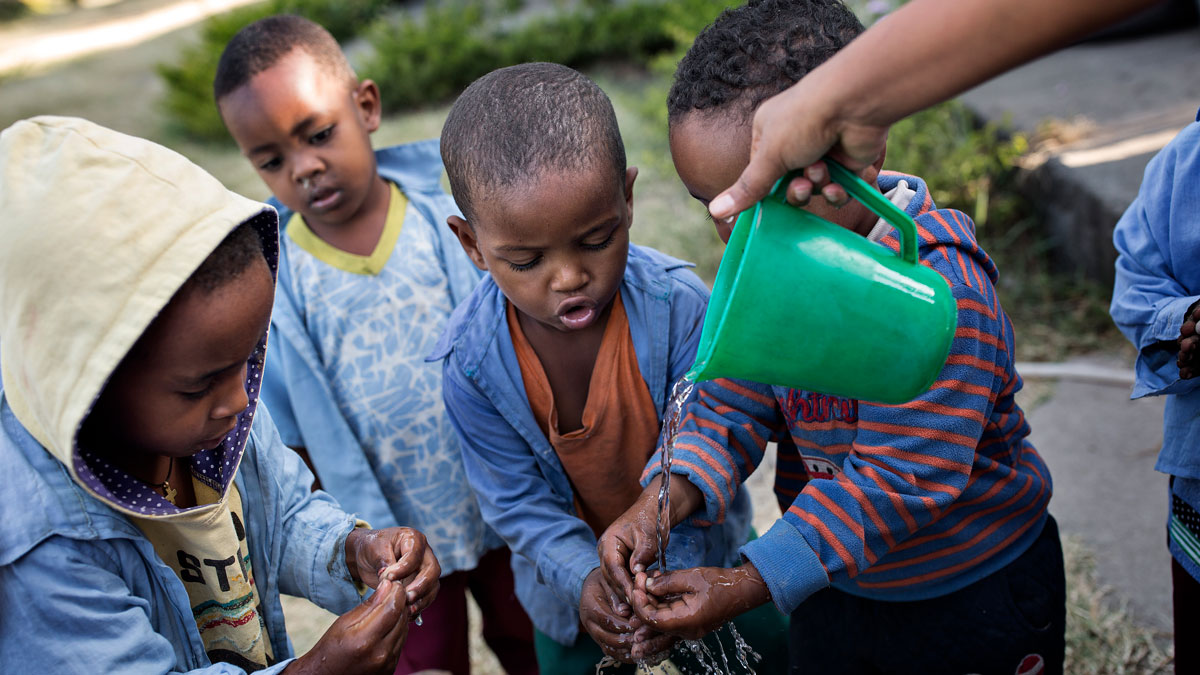 sos_children's tweet photo. According to @UNICEF, 1 in 5 children worldwide does not have enough water to meet their everyday needs. On #WorldWaterDay, let's raise our voices to improve children's access to water resources . Access to clean water &amp; sanitation are essential to every child's life. 📷Lars Just https://t.co/H3opiduNVx