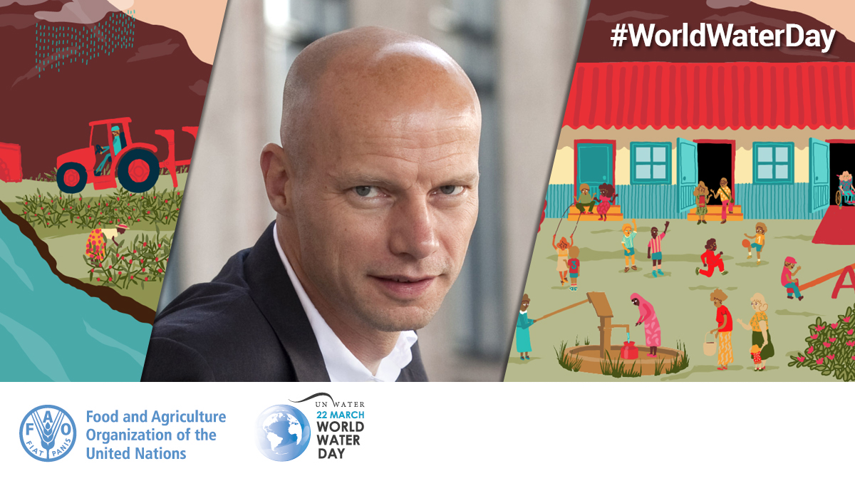 FAOLandWater's tweet photo. "Just as water is key to our fight against Covid-19, it is also key to our recovery. And the key to every bit of climate action. If we want to build back better, we need to build back bluer!" @henkovink Special Envoy International Water Affairs at #WorldWaterDay Celebration https://t.co/wEczrJ5vWx