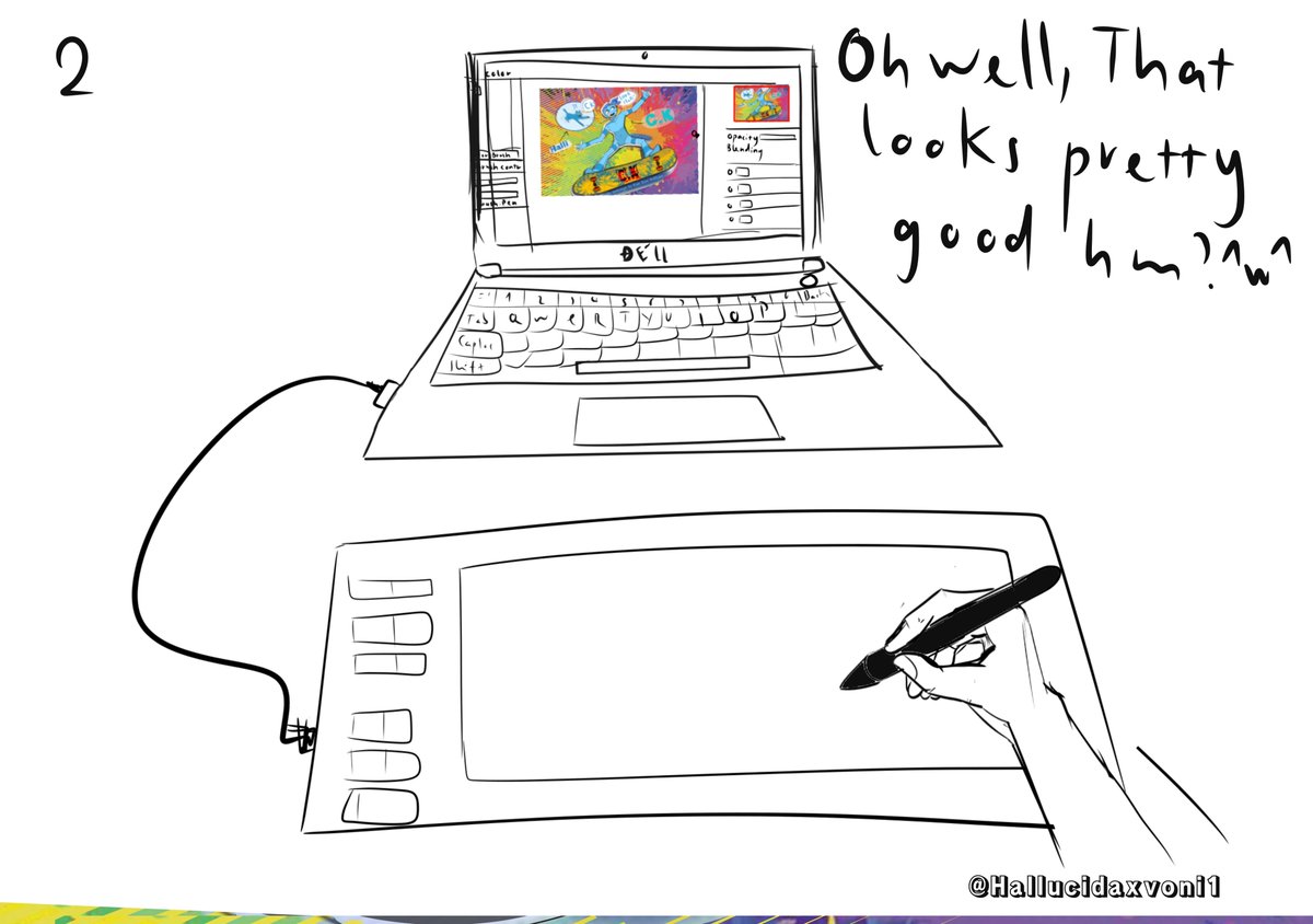 Hallucidaxvoni1's tweet photo. A short comic strip I made myself for the first time
Do not trace or steal pls. Part 1
#artistsproblem
#originalcomicstrip
#doodle https://t.co/5U25Q1k251