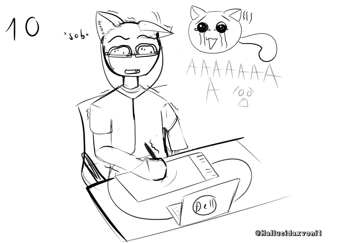Hallucidaxvoni1's tweet photo. A short comic strip I made myself for the first time
Do not trace or steal pls. Part 3 END
#artistsproblem
#originalcomicstrip
#doodle https://t.co/IbmDsx6on7