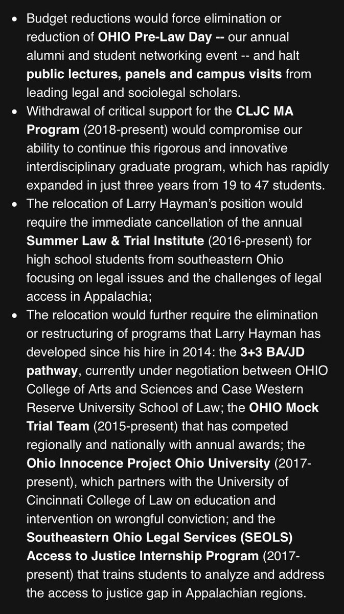 OU_SaveOurProfs's tweet photo. URGENT: @ohiou wants to drastically reduce and effectively DESTROY the resources available to the Center for Law, Justice, and Culture

Please share your concerns by joining our letter campaign (instructions included here). We need you to show your support for the CLJC! https://t.co/8PtiQ8rwRT