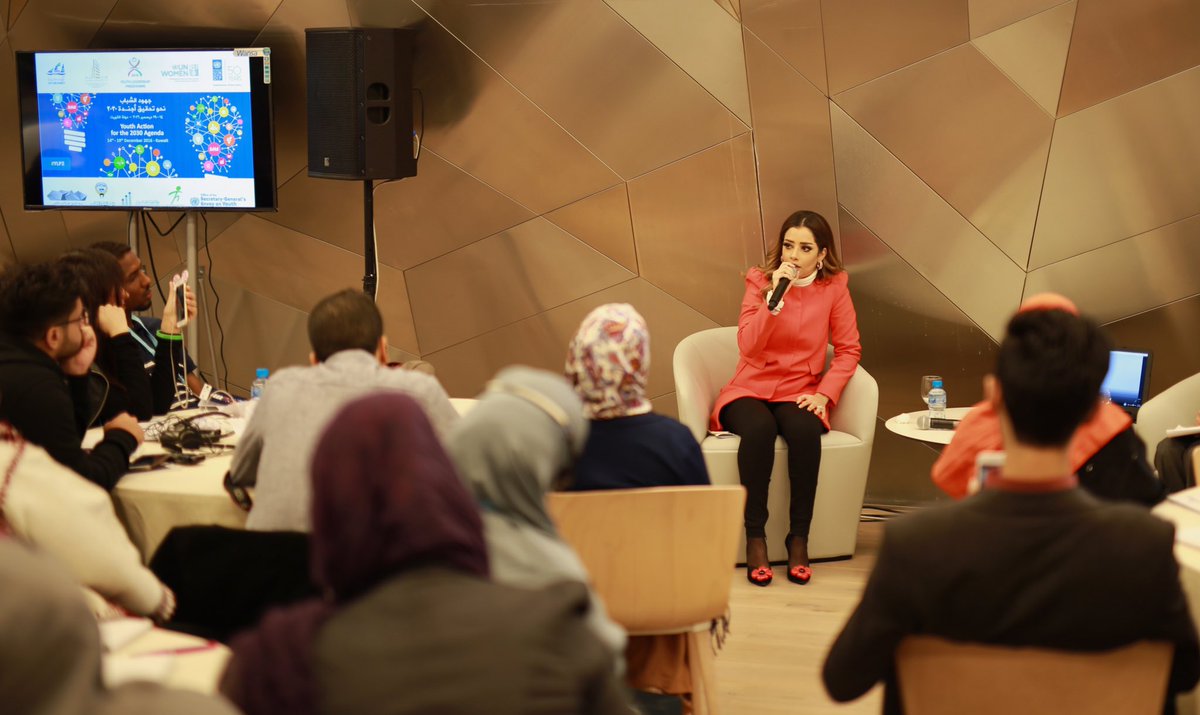 folk__more's tweet photo. The first time I met @BalqeesFathi was in 2016 in Kuwait during the @YLP_UNDP where she talked about gender inequality and how she faced the society.
You amazed us with your story Balqees. You are an inspiration. 
#YLP2 https://t.co/2huURKz4Q8