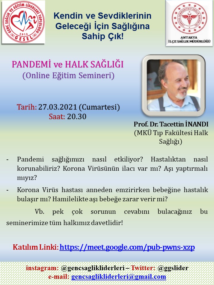 Katılımcı linki👇 meet.google.com/pub-pwns-xzp
Not: Seminer ücretsiz olup tüm halkımız davetlidir!