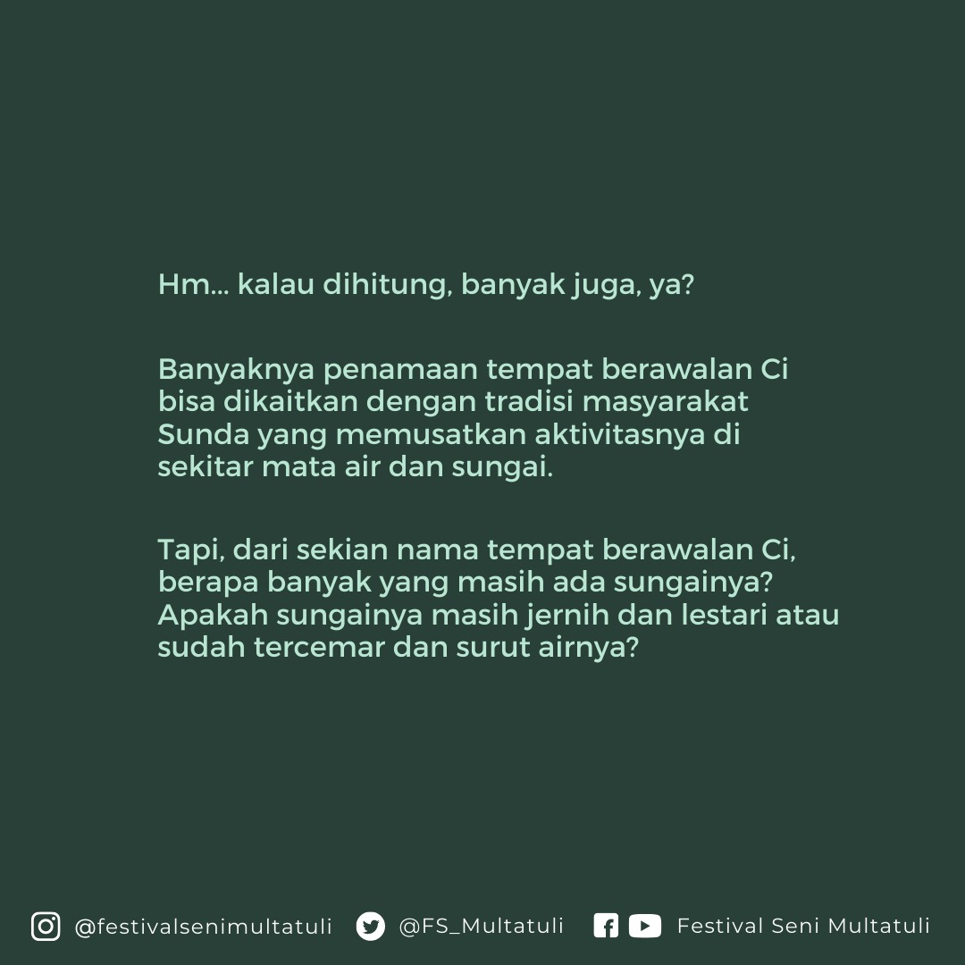 FS_Multatuli's tweet photo. Ayo bantu #Mintul menyebutkan nama tempat yang berawalan ci di sekitarmu!
#HariAirSedunia #FestivalSeniMultatuli #FSM2021 https://t.co/fX8PjfoMJX