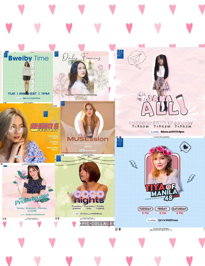 MaryJoyEnca16__'s tweet photo. MNL48 Schedules tomorrow 
7:00pm- Brei &amp; Frances 
7:30pm- Jana 
8:00pm- Sheki &amp; Gia
8:30- Ella &amp; Coco
9pm- Gabb,Abby and Thea 
@mnl48official @UniGabbFam @UniCocoo @MNLColeenfinity @breilieversofc @ShekiSakurasPH @Abenusians  @ellaphantsPH @TeamFrancesOFC @communithea https://t.co/MCU2RANH8T