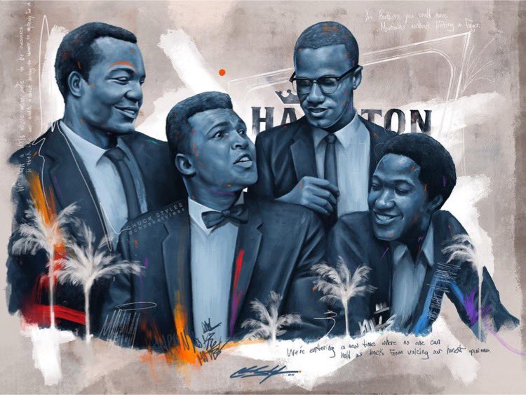 OfficialSCooke's tweet image. “Miami Night.” 
Art by @chuck_styles. Inspired by #OneNightInMiami.