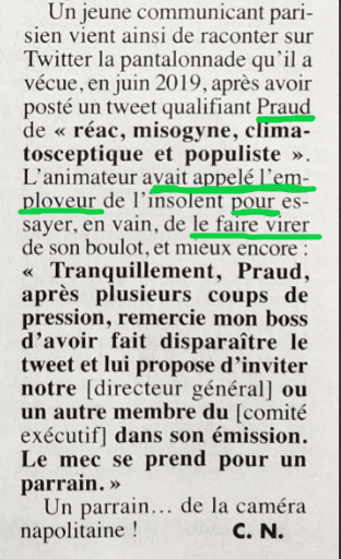 BobMerle3's tweet photo. @jackLamire @alexandreduyck @PascalPraud On est parfaitement dans l'esprit d'un "Praud la balance", qui aurait dénoncé ses voisins en 40 et serait réapparu une tondeuse à la main en 45. 

@canardenchaine rapportait aussi ses méthodes de délateur : https://t.co/EPG4WgAZZz