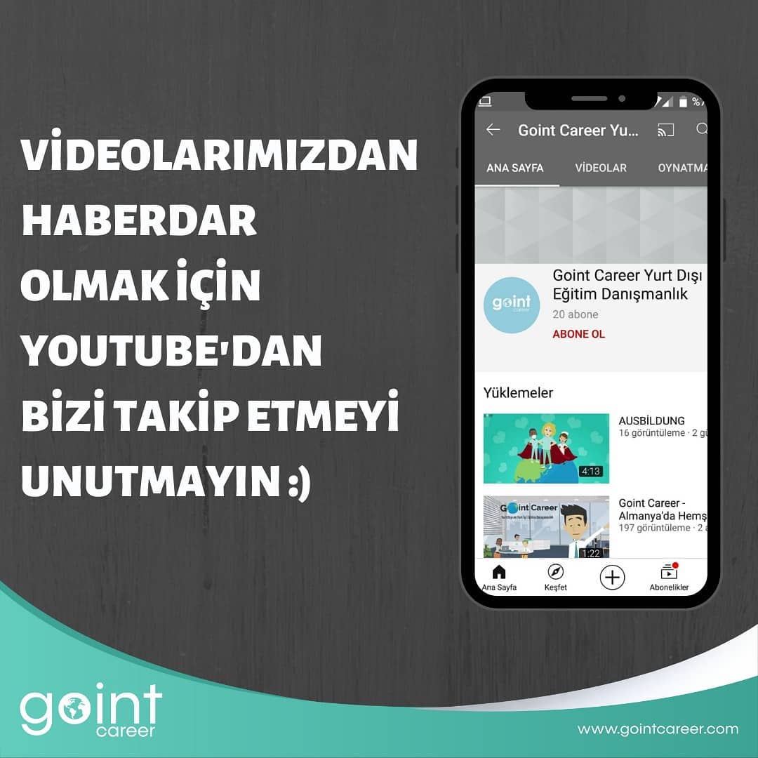 gointcareer's tweet photo. Hemen abone olun yeni videolarımızı kaçırmayın📣📱 https://t.co/BfvbqbauYm