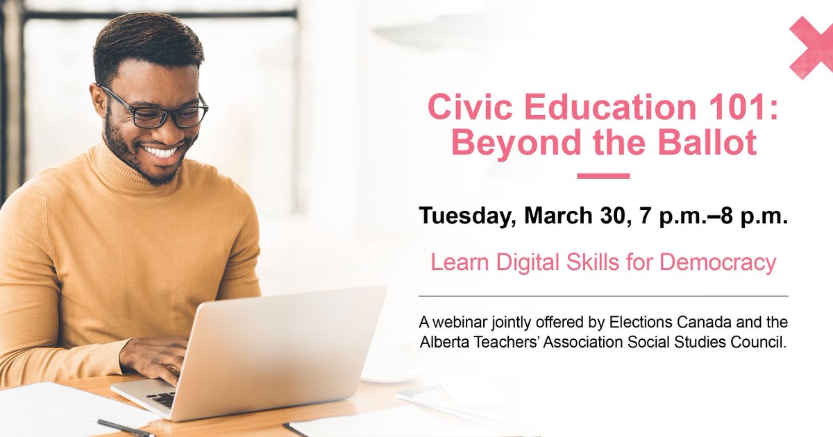 atassc's tweet photo. Digital Skills for Democracy Webinar- March 30th. Register now https://t.co/3fS6jn03yo @albertateachers @CTFFCE @ssencressc @ElectionsCan_E @OHASSTA @BCSSTA @NSSSTA @socialstudiessk @MSSTA_ @NBSSEN @PEISSTA @aques @ATA_PD #ATA_PD #abed #goodsocialstudies @RTwerdoclib @cpeck3 https://t.co/MBqztxD1sD