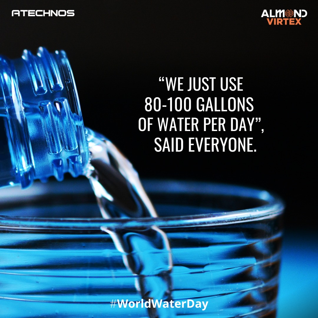 almonds_ai's tweet photo. 70% of the earth is covered with water, out of which only 2.5 percent of water is safe to drink. We must acknowledge this fact and try to make an effort to save water. 

#ATechnos #AlmondSolution #Technology #Innovation #Marketing #WorldWaterDay #Earth #DrinkingWater #SaveWater https://t.co/mSP2BfNcI0