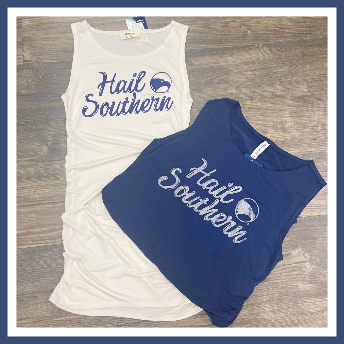 TrueGSU's tweet photo. We moved into the new space JUST IN TIME for Spring and Summer inventory to hit the shelves! Come see what's new at True GSU! 
#GeorgiaSouthern #GSgear #SpringAndSummer https://t.co/p9fTBZRxDP