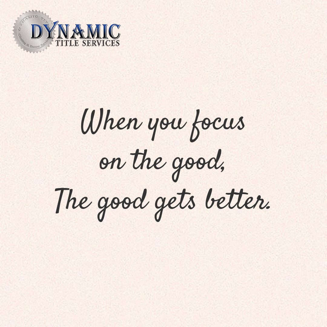 DynamicTitle's tweet image. &quot;When you focus on the good, the good gets better.&quot;

Always keep your head up and focus on the positive! #PositiveMonday #HappyMonday #DynamicTitle #MondayMotivation #Good #quotes