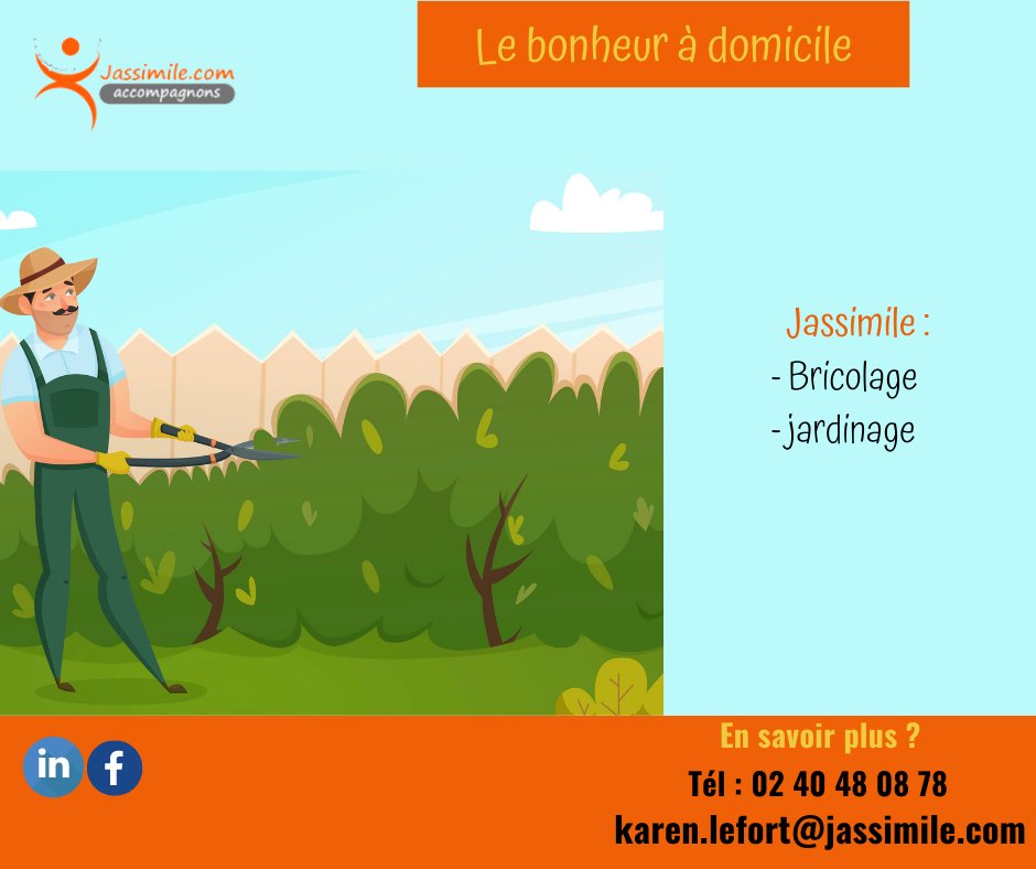 JassimileCom's tweet photo. Pour tous vos travaux de jardinage 🌻🥀et bricolage à Nantes, vous pouvez compter sur Jassimile.
N'hésitez pas,  contactez nous dès aujourd'hui.
📞Tél : 02 40 48 08 78 https://t.co/VqVZ5cyV7G