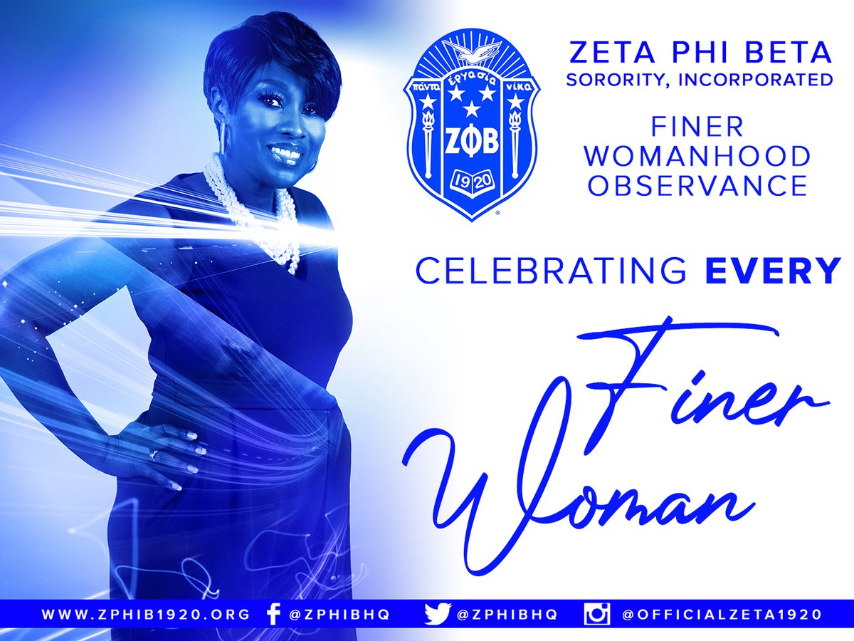 Finer Womanhood is what sets us apart. During Finer Womanhood observance, we are able to reflect on how Zetas all over the world are trendsetters and influence culture. 
#zetaphibeta #zphib1920 #finerwomanhood