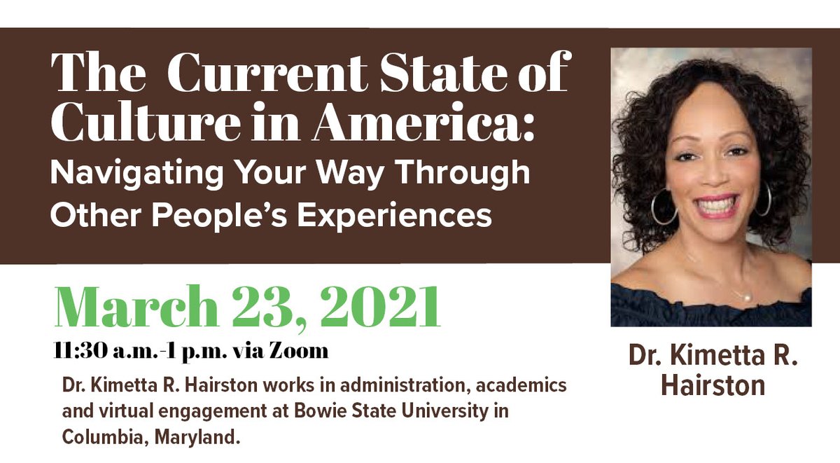 StBonaventure's tweet photo. Mark your calendar and join us for this School of Education presentation featuring Dr. Kimetta R. Hairston. For the Zoom link and more information, visit: https://t.co/UOhTg39tAY https://t.co/EViMhLiDhH