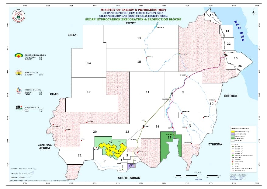 oilnewsafrica's tweet photo. Sudan Updates 26 New Oil Blocks in Latest Map  https://t.co/RYjPgYulgk #oilandgas #Muglad #Melut https://t.co/O0BXsGx4Fv