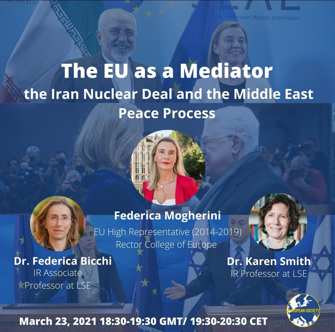 aidasilvert's tweet photo. @solerlecha @IdeaEu @FedericaMog What a coincidence! @FedericaMog will also be speaking later tomorrow on the EU's role in the Middle East Peace Process in an event we have organized at the @EuropeanLsesu @LSEEI with Professors Karen Smith and @F_Bicchi @LSEIRDept https://t.co/7K2B0OrF8B