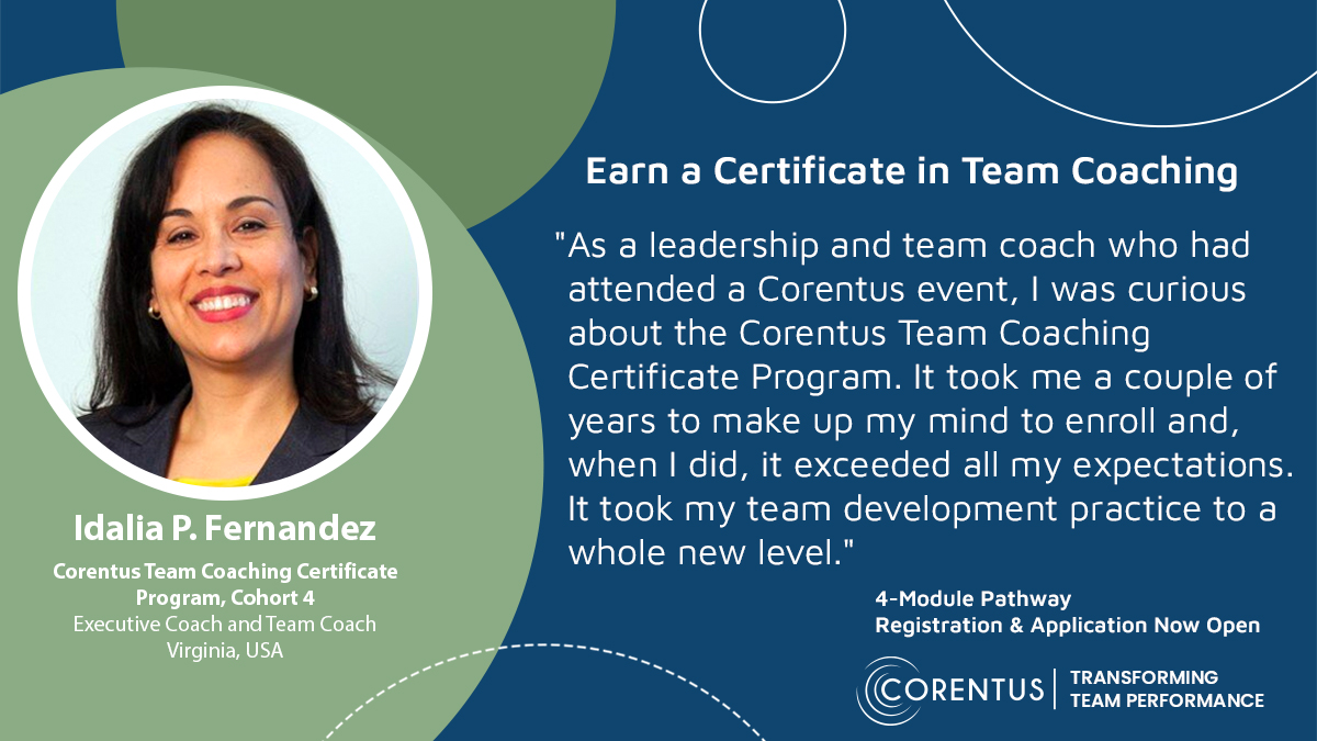 TeamCorentus's tweet image. Team coaching can accelerate your practice with teams, groups and individuals. Our training offerings are corentus.com/courses-progra…. 
#teamcoaching