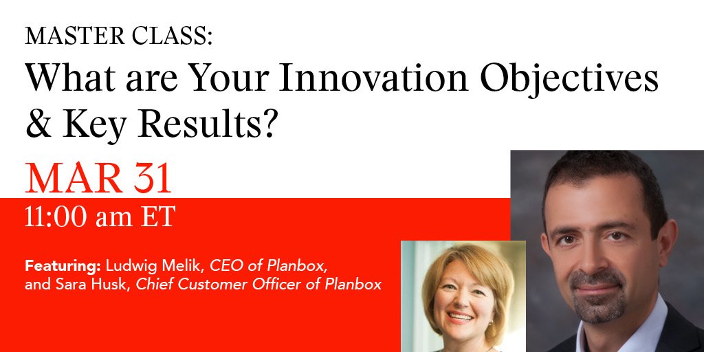Gain best practices and research-based insights to fire up your innovation game from Ludwig Melik and Sara Husk of <a href="/Planbox/">Victor hugo</a> in our next Master Class. Sign up today and join us on March 31 at 11am ET! hubs.ly/H0HNjqC0 #innovation #corporateinnovation #masterclass