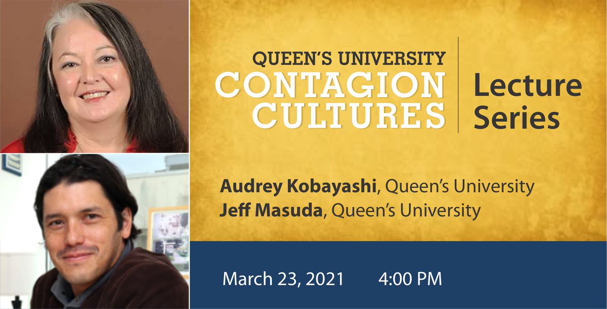 QueensSPS's tweet photo. Tomorrow's @queensu #ContagionCultures lecture features @Jeffmasuda &amp; Audrey Kobayashi with their talk, "Neoliberal faultlines and the third sector #COVID19  response in Vancouver's Single Room Occupancy Hotels" 
https://t.co/EkMFSnmJ2v https://t.co/o51jw1zh9I