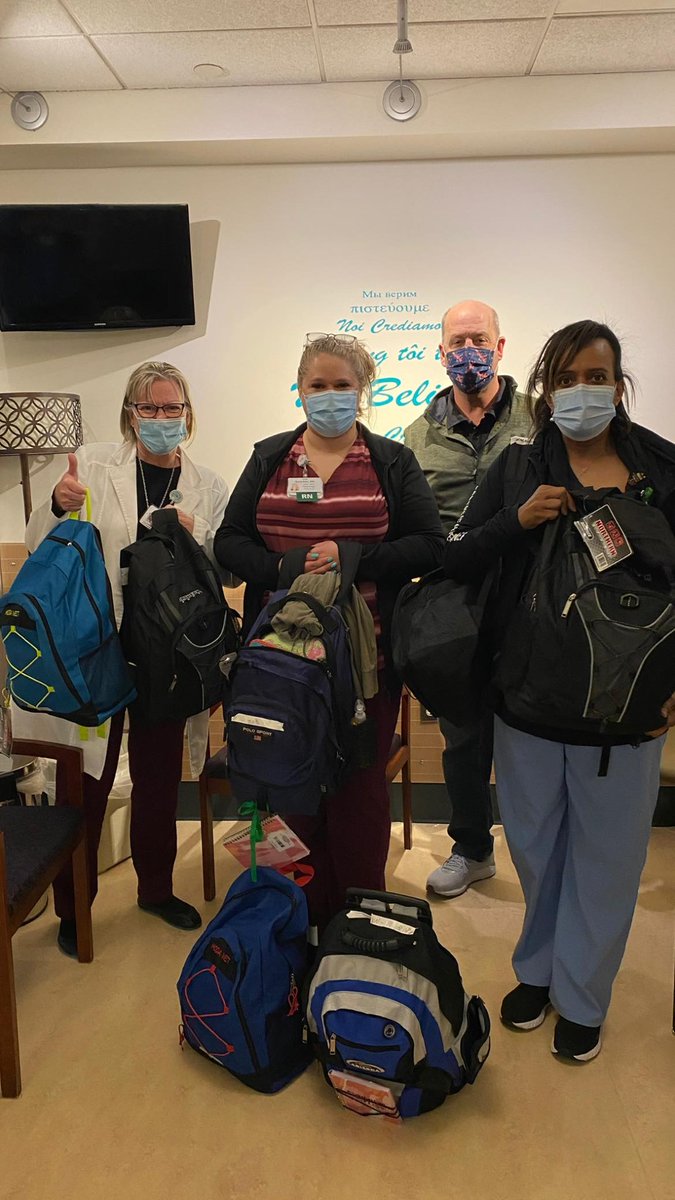 bMOREsafeMercy's tweet photo. Mercy FNE Program rely on donations to provide clean clothing and toiletries for our patients.

We want to say thank you to The Pasadena Aglow International Community Lighthouse! They generously donated six filled backpacks for #humantrafficking victims/survivors. https://t.co/XBKfFjXEDY