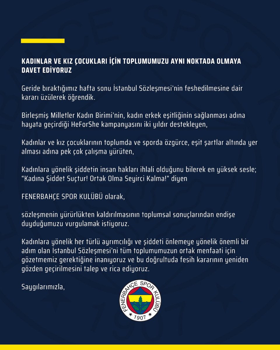 #istanbulsozlesmesi konusunda takımımız @Fenerbahce ‘nin paylaşımından büyük mutluluk duydum. Bir Fenerbahçe marşı yapma zamanım gelmiş..... yakında