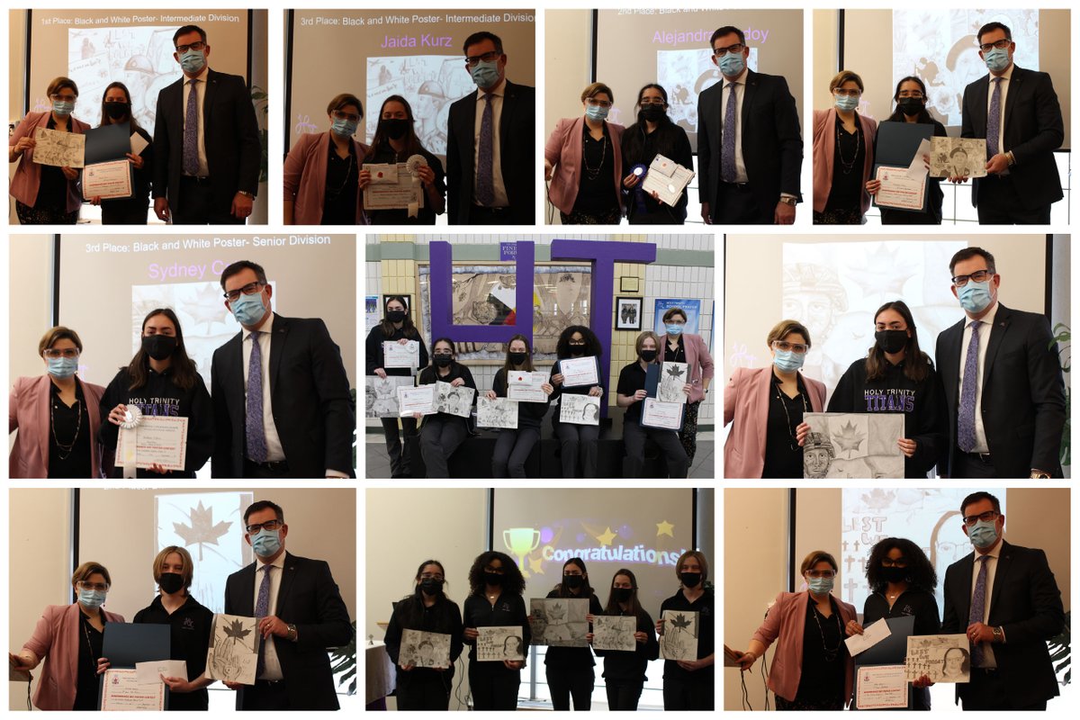 HTCSSPVNC's tweet photo. This past Thursday we were honoured to award these HT Artists for their participation in the Royal Canadian Remembrance Day Poster Competition.  A huge congratulation to our award recipients. #PVNCLeads #PVNCCreates #PVNCServes #htartsdepartment #HTart  #Royalcanadianlegion https://t.co/ata1i4QqeS