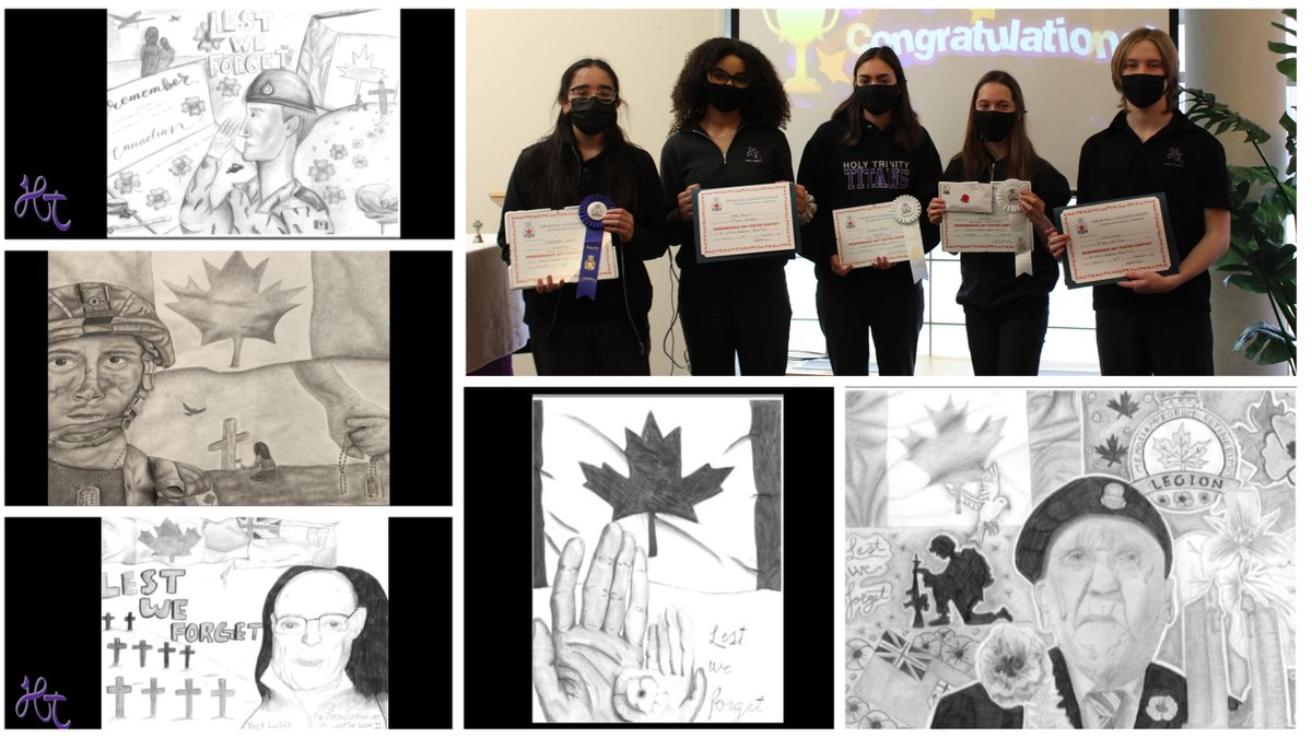HTCSSPVNC's tweet photo. This past Thursday we were honoured to award these HT Artists for their participation in the Royal Canadian Remembrance Day Poster Competition.  A huge congratulation to our award recipients. #PVNCLeads #PVNCCreates #PVNCServes #htartsdepartment #HTart  #Royalcanadianlegion https://t.co/ata1i4QqeS