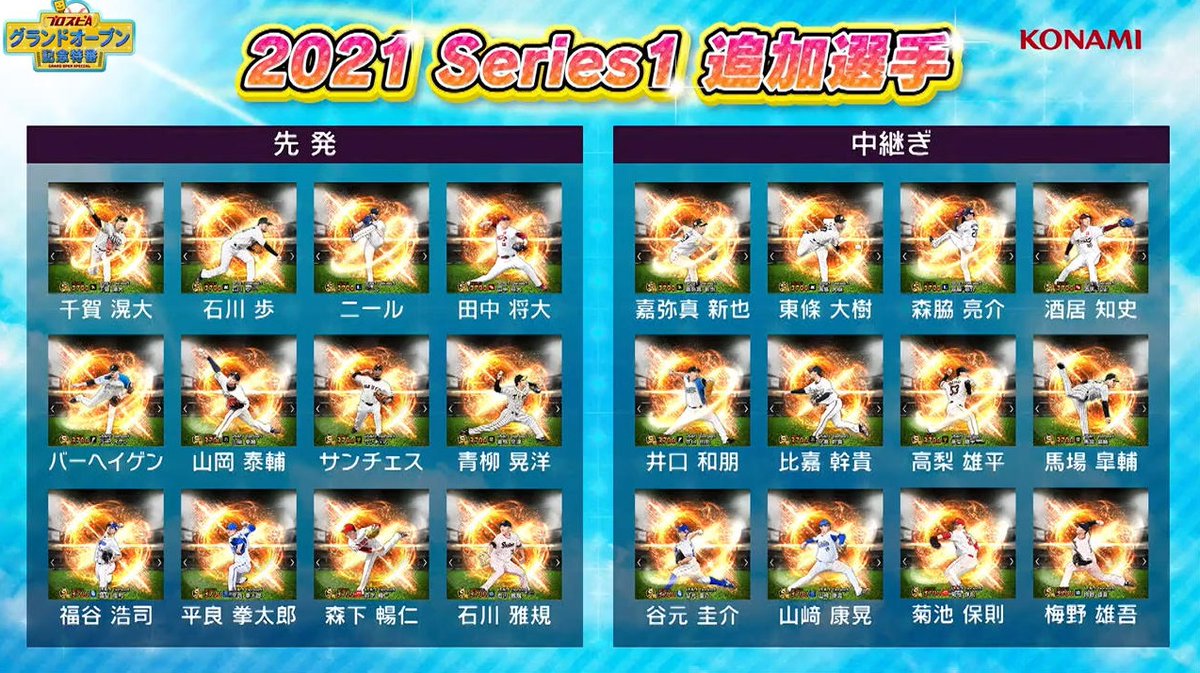 プロスピクオリティ プロスピaまとめ速報 21 Series1 追加選手まとめ プロスピa