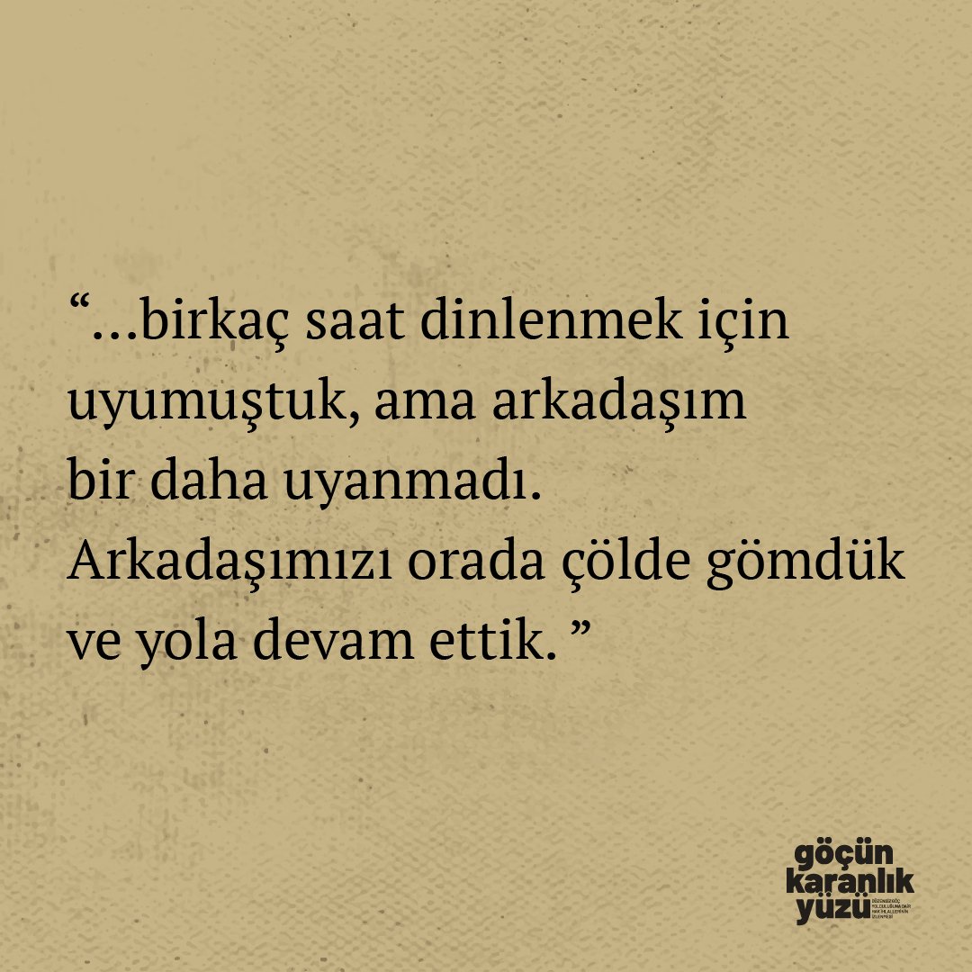 IvaHaged's tweet photo. Gerçekleştirdiğimiz izleme çalışmasında katılımcılar haftalarca süren yol boyu yaşadıkları hak ihlallerini aktardılar.
@etkiniz 
#duzensizgoc #göçünkaranlıkyüzü #thedarksideofirregularmigration #ivahaged #etkiniz #insanhaklarıizleme #göçmenhakları #göçmenhaklarıizleme https://t.co/Dg5moVJlBU