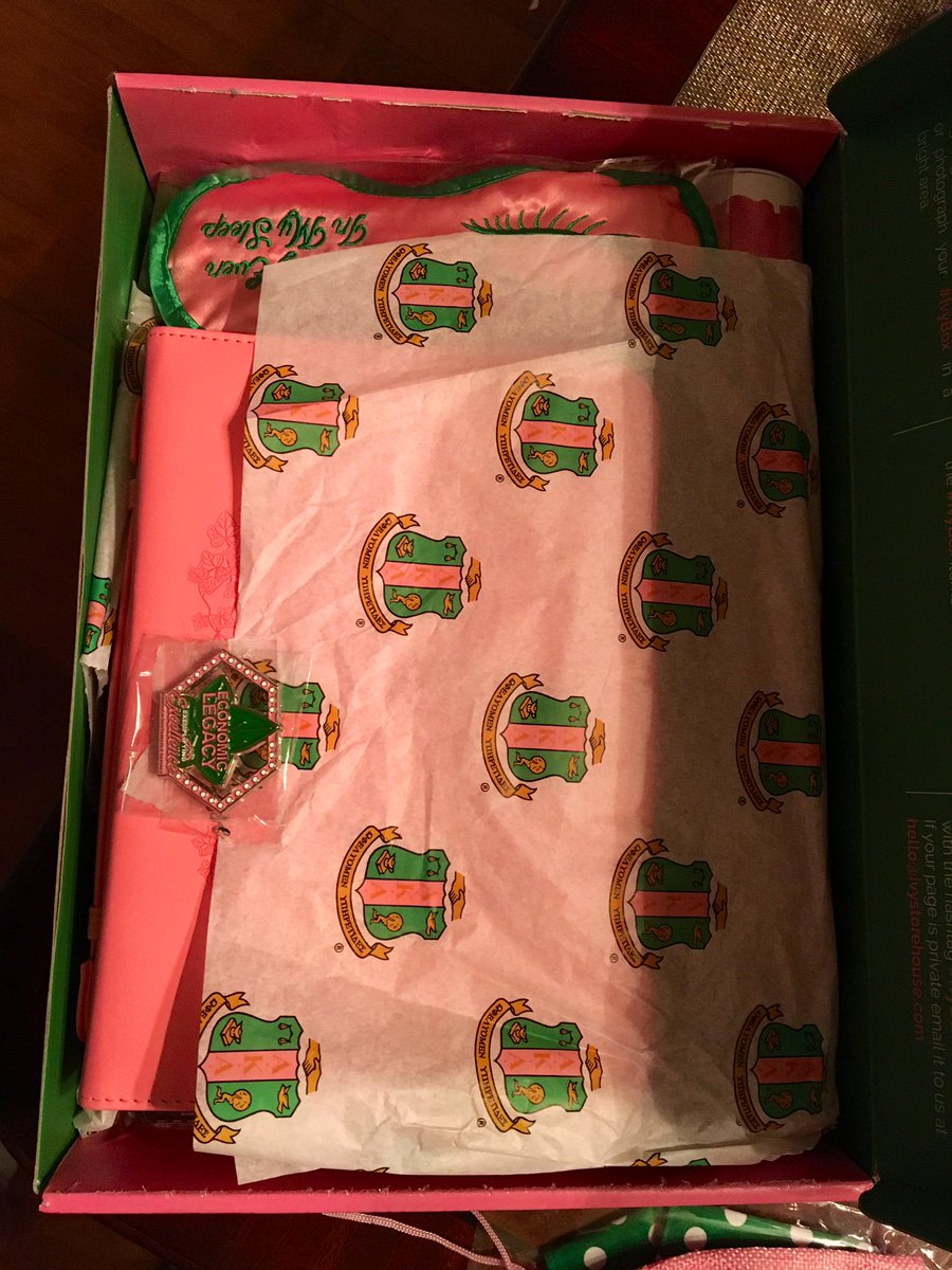 IAmSophiaNelson's tweet photo. I love my @akasorority1908 #IvyBox thank you soror @DrSpranger for loving me so sisterly! 💕💚 #KnowYourFrontRow https://t.co/GW4FuHwKWe