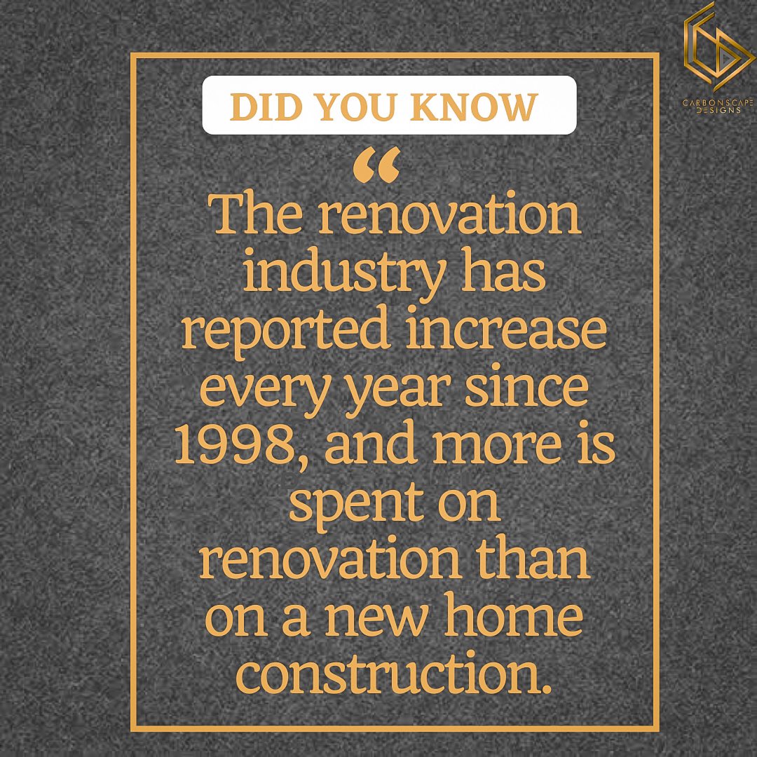 carbonscape_'s tweet photo. Here is an accurate fact about renovation that we bring to you today.

Renovation is gradually taking an increase in our world today and we will like to know what you all think.
Send us a DM today @carbonscapedesigns

#interiors #interiors4all #dailyinterior
#carbonscapedesign https://t.co/IhhRfXfbvC