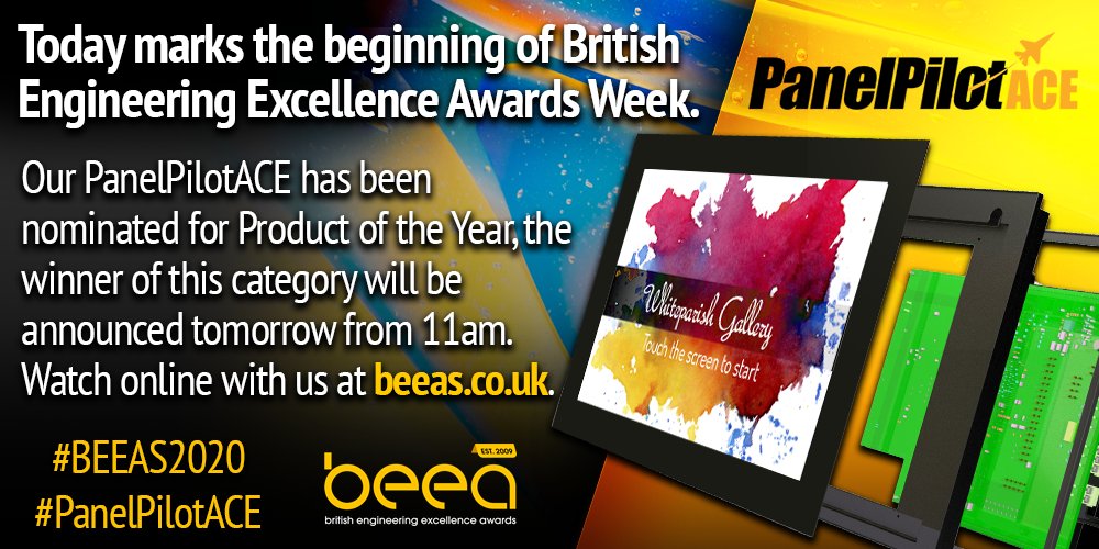 LascarLog's tweet photo. Today marks the beginning of British Engineering Excellence Awards Week. Our PanelPilotACE has been nominated for Product of the Year, the winner of this category will be announced tomorrow from 11am. Watch online with us at https://t.co/iSrOfkx4lX.
#BEEAS2020 #PanelPilotACE https://t.co/xr1W08b24r
