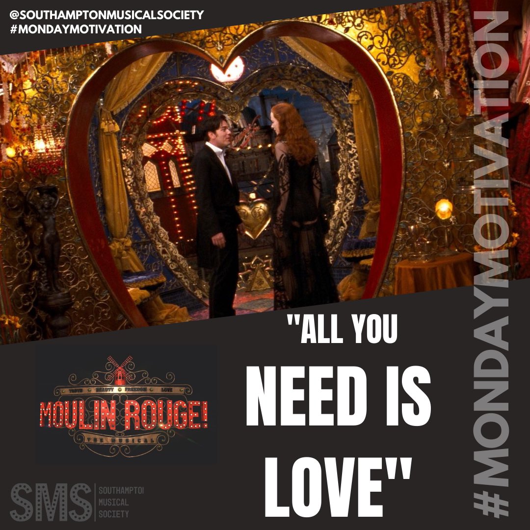 #MondayMotivation All You Need Is Love

#SMS #Southampton #MusicalTheatre #Stage #Theatre #AmDram  #Musicals #Backstage