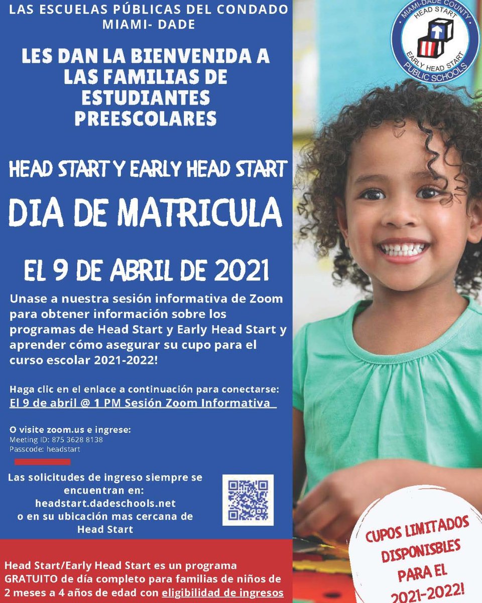 SHialeahElem's tweet photo. Registration is open for the Head Start and Early Head Start Programs at https://t.co/U9n6O6l2w8
La inscripción está abierta para los programas Head Start y Early Head Start https://t.co/U9n6O6l2w8  #PrincipalTellez #ToProficiency&amp;Beyond🚀@MDCPSCentral https://t.co/WHHgppdJdH