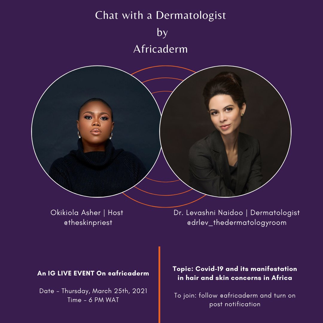 AfricaDerm on Twitter: "Chat with a Dermatologist is happening this  Thursday, have you turned on Post notifications? @theskinpriest #SkinExpert  #Skinthusiast #Skincare #Dermatology #Darkskin #Blackskincare #Africaderm  #Skin https://t.co/wJeYLakEqQ ...