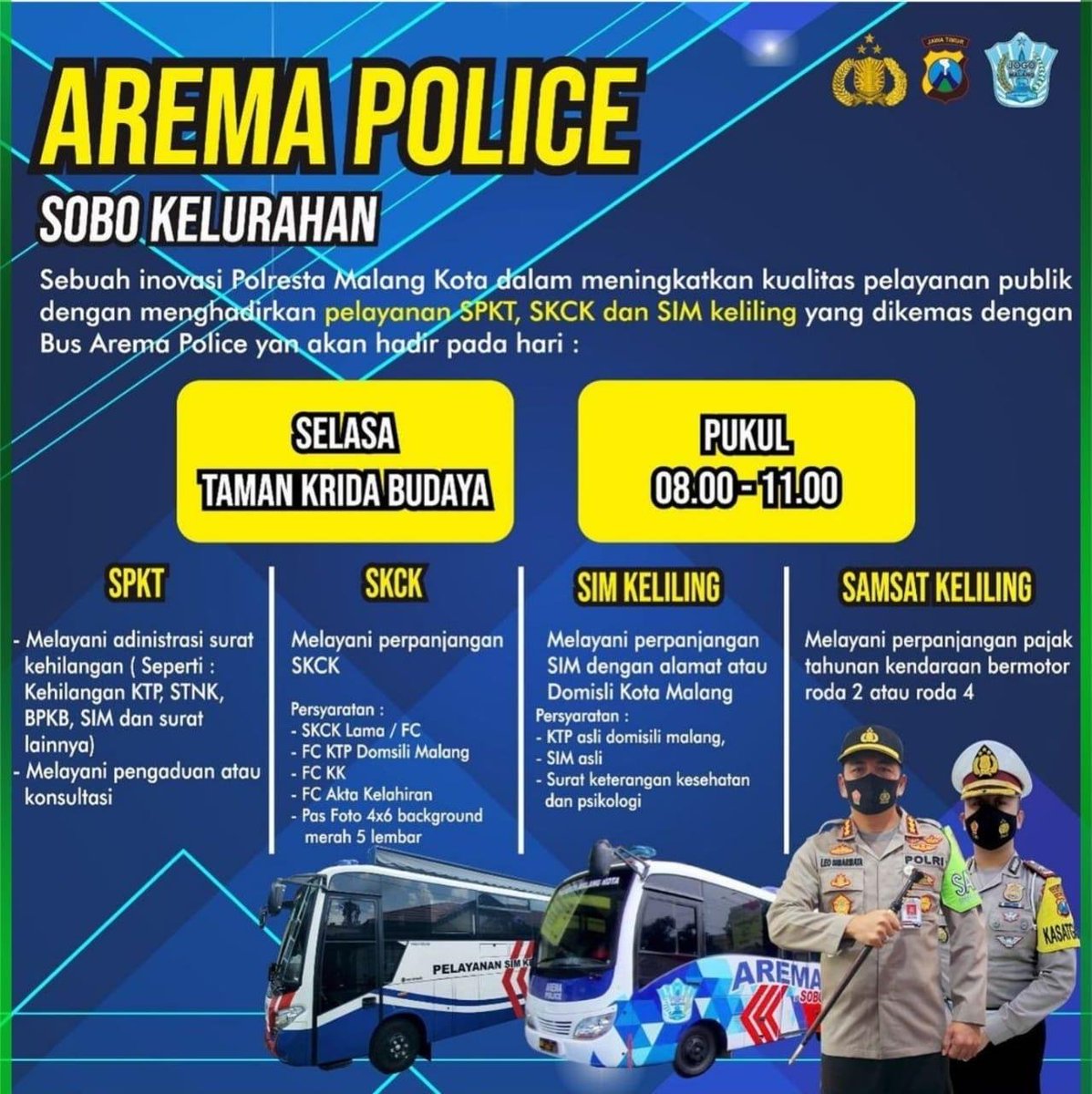 infomalang's tweet photo. Yang SIM Keliling, jadwal besok.

Yang SIM Keliling  

*mbengok ndek TOA* https://t.co/gnNmrxttbR