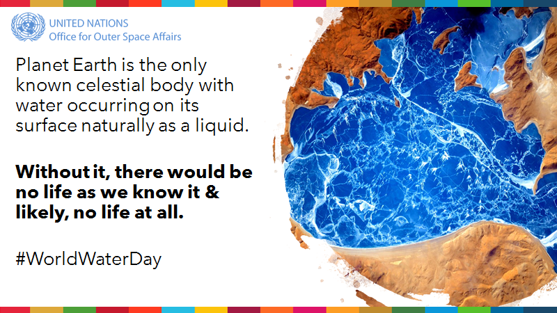 Water-related issues are some of the biggest challenges we face. We must work together to achieve a sustainable, water-secure world where all living beings can thrive. #Satellites are one of the critical assets in building such a future. #WorldWaterDay #SDG6 #Space4Water