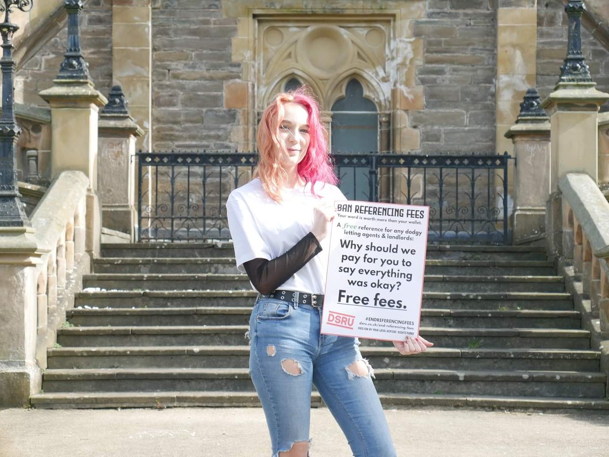 dsrudundee's tweet photo. Why should we pay for you to say everything was okay? #ENDREFERENCINGFEES ✊ Our campaign posters (modelled here by our committee members) have arrived and will soon be in windows across Dundee & beyond! DM us 📥 for contact-free poster delivery! https://t.co/ZCGDDiNges