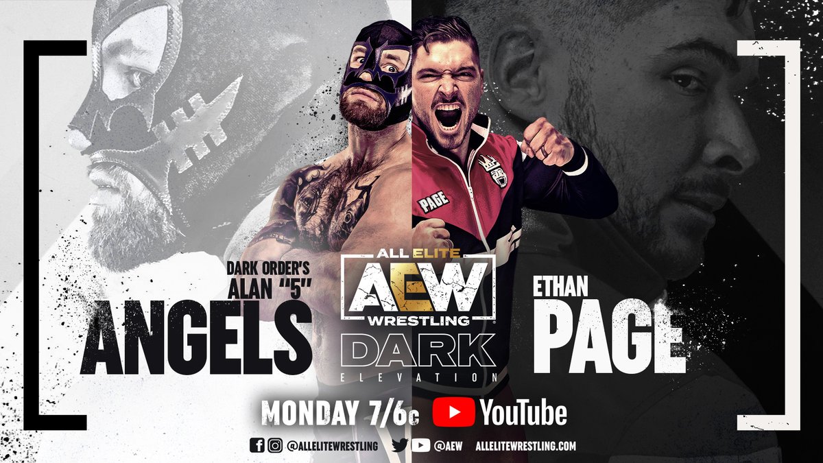 AEW's tweet photo. #AEWDark: Elevation hosted by @PaulWight &amp; @tonyschiavone24 is ALL NEW TONIGHT at 7/6c - https://t.co/lBSV4sbfpB TRIPLE MAIN EVENT!
-@orangecassidy v. #HollywoodHunk Ryan Nemeth
-@LegitLeyla v. @mizunami0324
-@OfficialEGO v. #DarkOrder's 5
-Rising Star profile: Red Velvet https://t.co/f3kFIMjL00