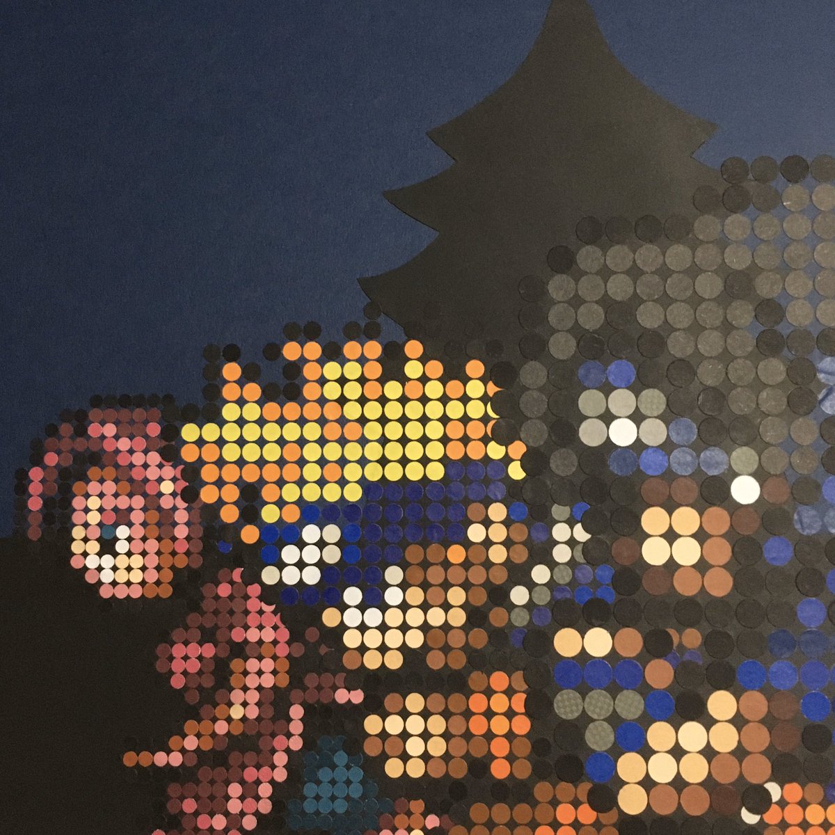 DotDecorANDmore's tweet photo. Next up, Kakashi Sensei and Team 7 is complete.  次はカカシ先生！#naruto #sasuke #sakura #team7 #dotdecor #holepunchart #holepunchartist https://t.co/RExt6x09jM