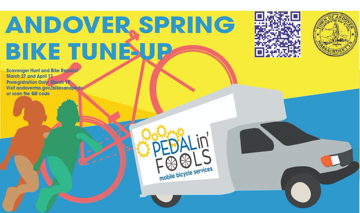 PlanAndover's tweet photo. Sign up and complete the scavenger hunt for your chance to win a free bike! Everyone leaves with a SWAG BAG! More information at https://t.co/9oxKpKlxiG https://t.co/IjQ4Jh7ta7