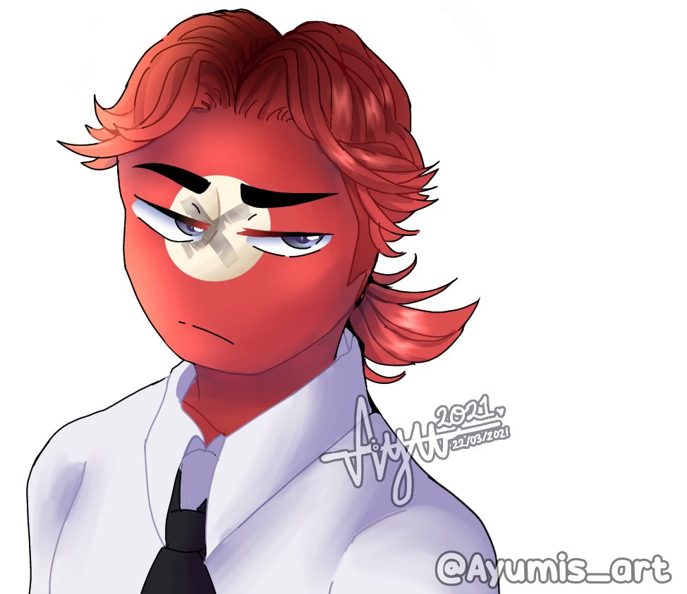 Missmist_art's tweet photo. Huh, thought about a modern day Reich, idk if you’d like some headcanons of this garbage man 😳👌
#countryhumans #countryhumansthirdreich #countryhumansnazi https://t.co/FhA3cMs1j0