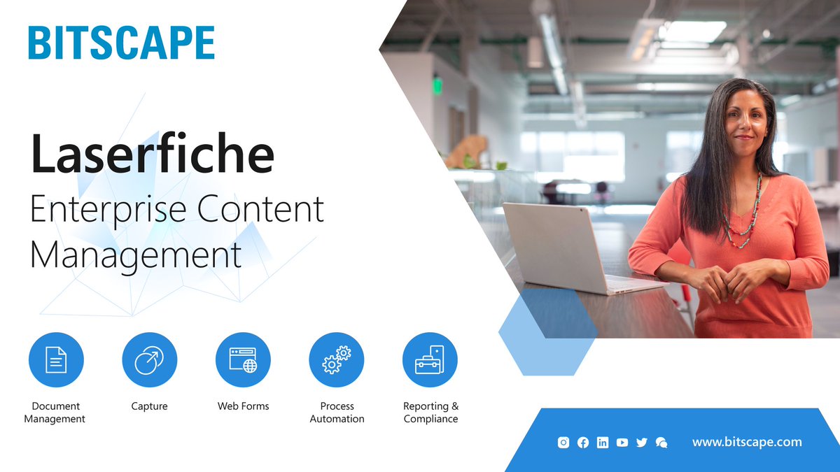 atQor_'s tweet photo. Bitscape’s ECM service for Laserfiche solutions can be used for saving time and money for efficient documents and information management.
https://t.co/WMTLO9mnoi
#laserficheecm #ecm #enterprisecontentmanagement #securedocumentation #contentmanagementsystem #bitscape #globalc3 https://t.co/oHrbbjRwew