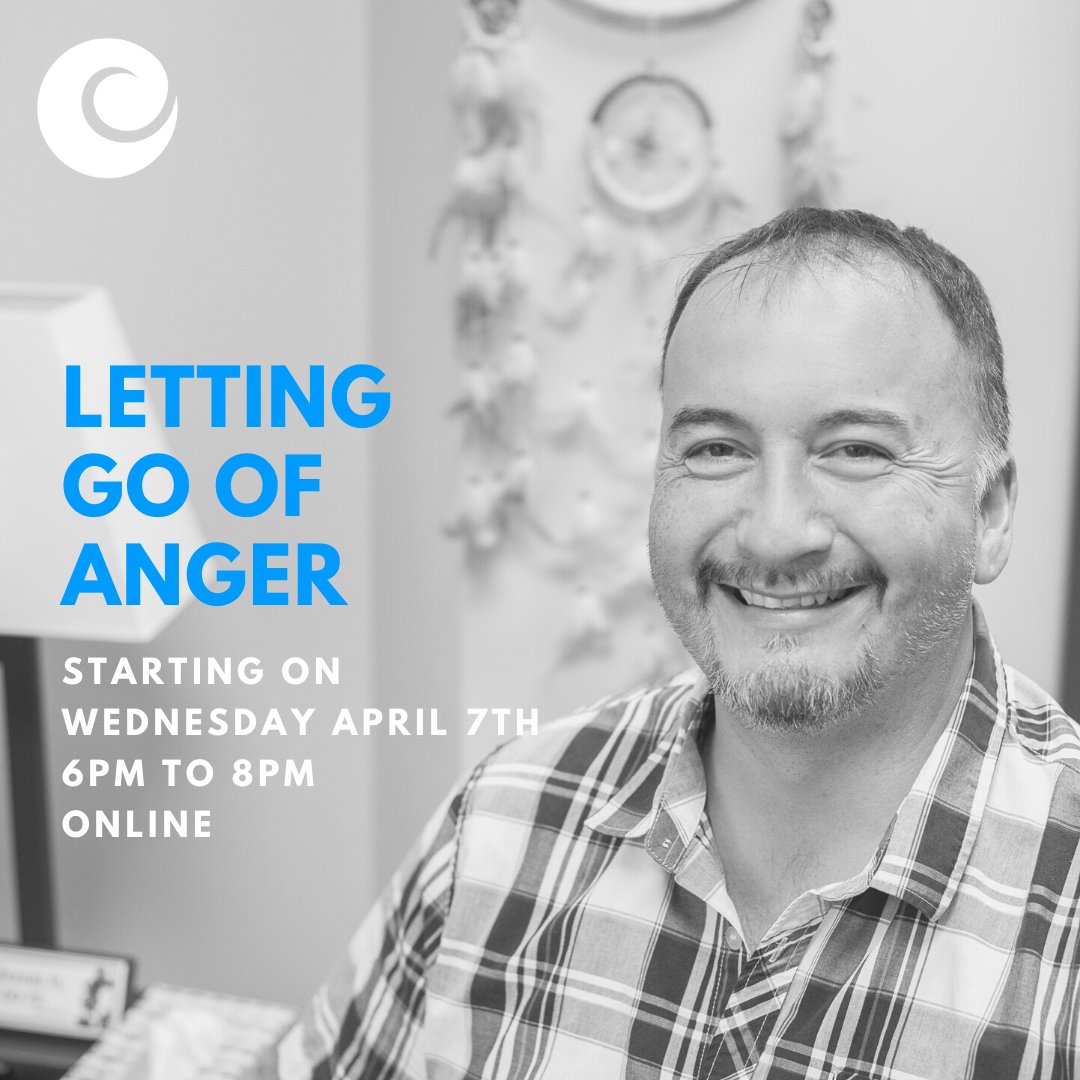 CHIGAMIK's tweet photo. We're starting our "Letting Go of Anger" support group on April 7th from 6-8pm. This 8-week online program, run by Social Worker, Andrew Copegog, is for men 18+ and will discuss anger management skills. To register visit https://t.co/doeisssrGc
#angermanagement #support #group https://t.co/9sm1QZvhoV